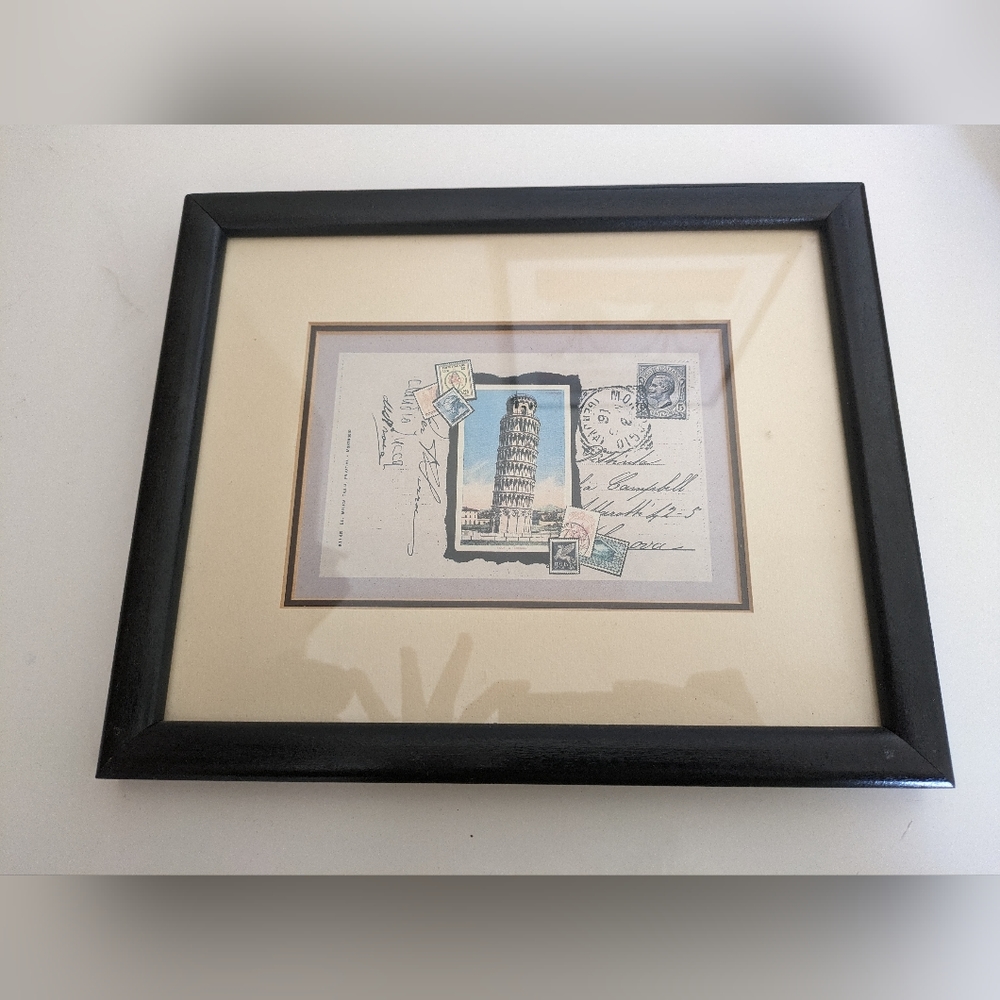 Framed postcard